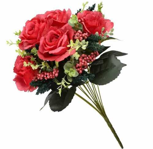 Elegant Look Decorative Red Artificial Large Rose Flower