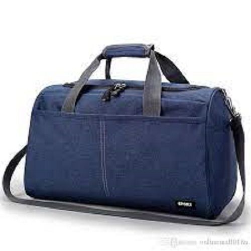 Light Weight And Long Adjustable Strap Plain Blue Polyester Traveling Bag