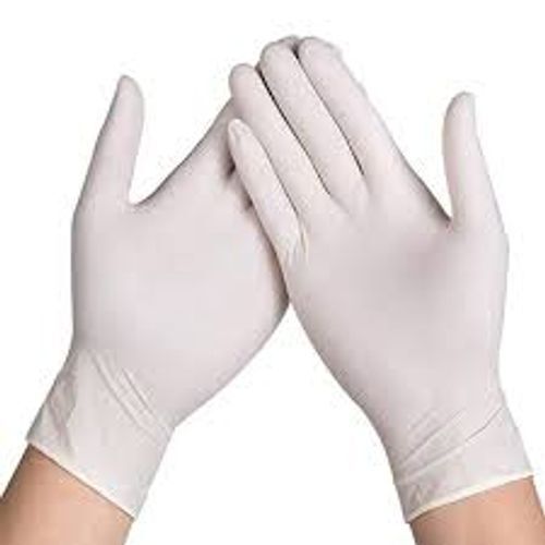 White For Use Medical Examination 100 Pieces Disposable Powdered Latex Hand Gloves