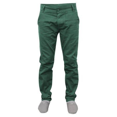 No Fade  Plain Green Simple Stylish Look Breathable Skin Friendly Casual Wear Cotton Pant For Men