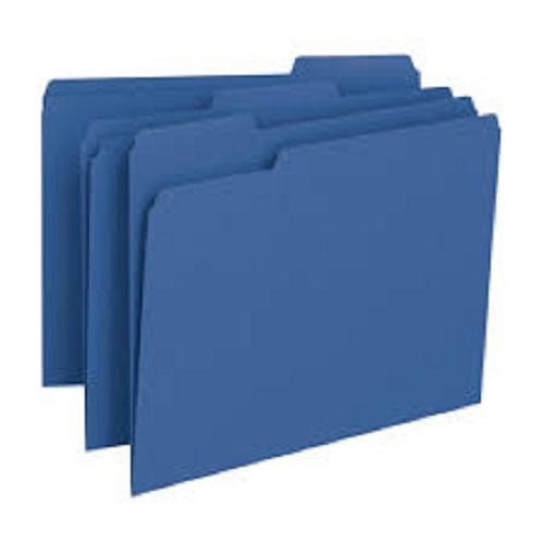 Pepper Lightweight And Water Resistant Easy To Carry Plain Blue File Folder 