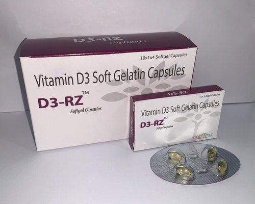 D3-rz Vitamin D3 Softgel Capsules , 10x1x4 Softgel Capsules