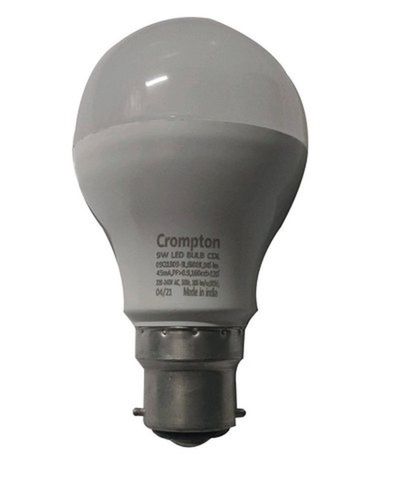 Easy To Use Energy Effcient Cost Effective Sleek Modern Design Ceramic Round 9W Crompton Led Bulb Body Material: Aluminum