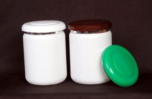 500 Gram Capacity White Round Polypropylene Medicines Container