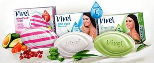 Gentle On Skin Vivel Premium Mixed Fruit Cream, Aloe Vera And Green Tea Bath Soap