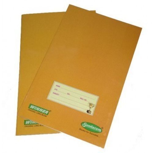 Normal A4 White Superior Quality Paper And Pulp Soft Coversundaram Long Notebook 