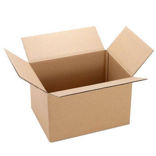 Biodegradable Lightweight Plain Brown And White Rectangular Corrugated Paper Box