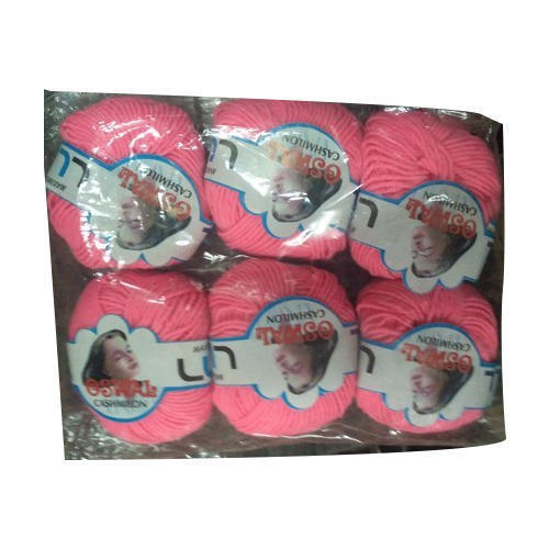 Highly Durable And Lightweight Dyed Oswal Cashmilon Acrylic Yarn For Textile Industries - 100% Acrylic, 500g, Pink | Eco-Friendly, Spun, Versatile for Knitting and More