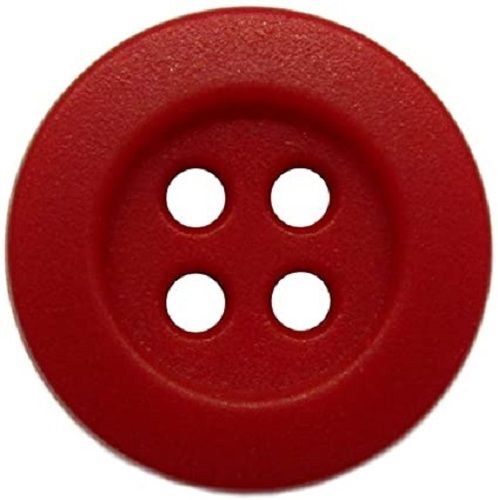 Light Weight And Long Term, Durable Red Round Shape Plastic Shirt Button