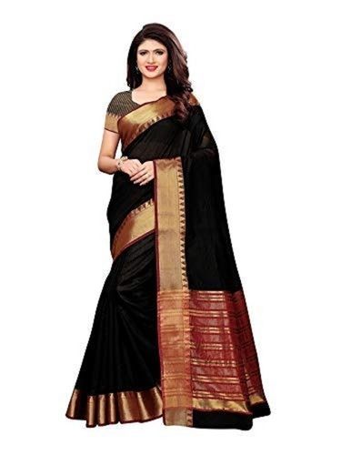 Light Weight And Skin Friendly Soft Cotton Silk Saree For Ladies