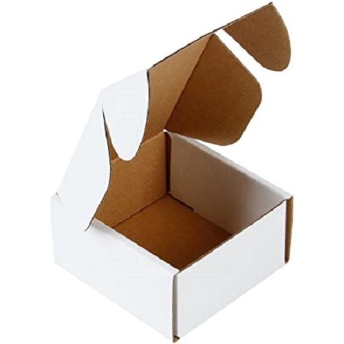 Lightweight And Eco Friendly Square White Paper Die Cut Corrugated Box