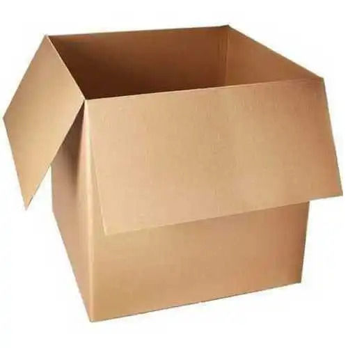 Eco Friendly Lightweight Rectangular Plain Brown Corrugated Paper Box For Packaging 