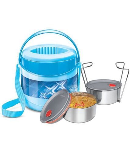 Multicolor Round Plastic Ranzer 4 Tiffin Lunch Box