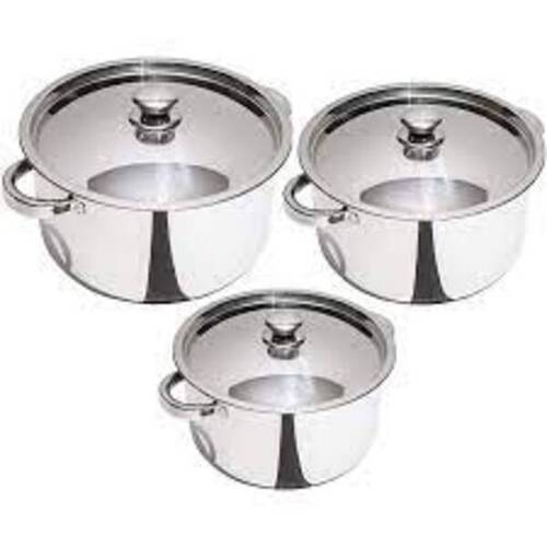 Royal 2000 Plain Round Stainless Steel Casseroles