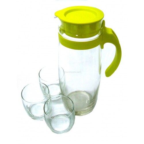 Transparent Water Jug Set With 3 Piece Glasses