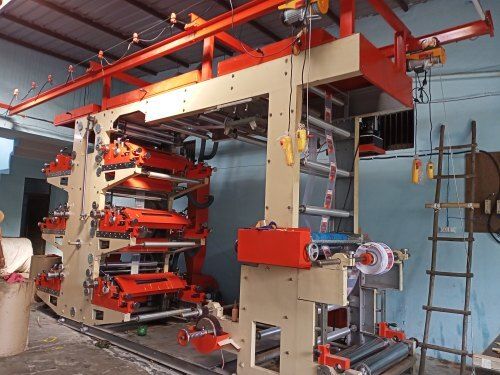 Orange Corrosion Resistant Electrical Flexographic Printing Machine For Industrial Use 