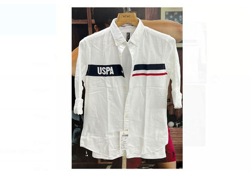 Full Sleeve Party Wear Washable And Comfortable White Cotton Shirt For Men