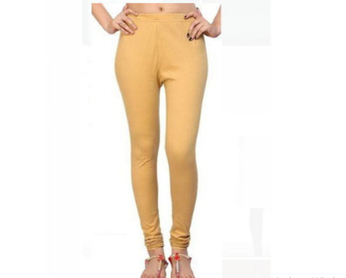 Elastic Waist Ankle Length 4 Way Stretchable Cotton Lycra Leggings - Skin -  Tito's Fashion House