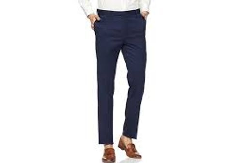Formal Men High Waisted Trousers Dress Straight Classic Men's Total Freedom Relaxed  Fit Pleated Blue White