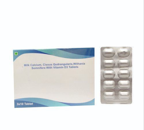 Milk Calcium, Cissus Qudrangularis, Withania Somnifera With Vitamin D3 Tablets