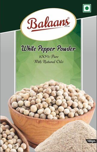Pack Of 100 Gram 100% Pure With Natural Oils And Seeds , White Pepper Powder