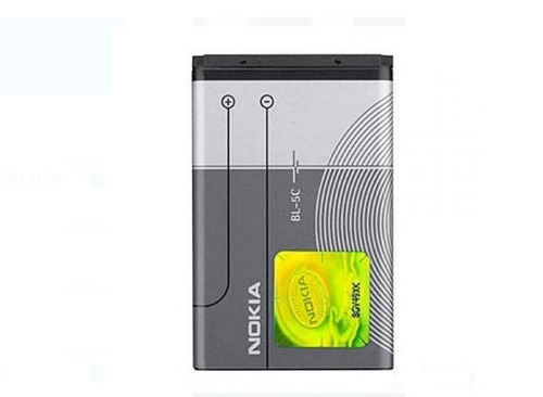 1050 Mah Capacity Black And Grey Color Nokia BL-5C Mobile Battery - Plastic Body, Bar Design, 1050mAh Power for Extended Usage