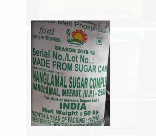 50 Kg White Crystalized Refined Conductivity Ash Sugar With 6 Month Shelf Life