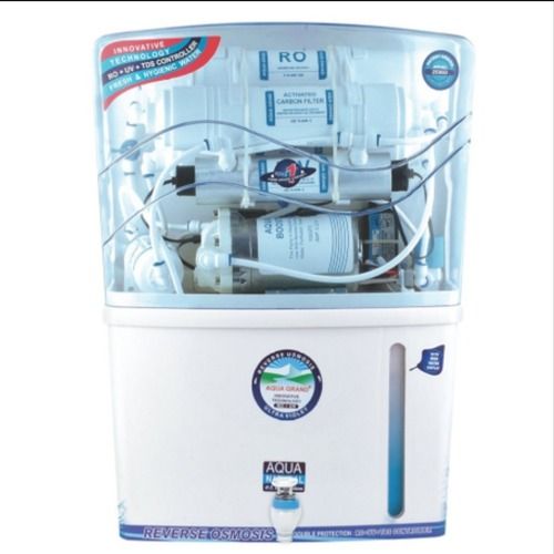 10 Liter White And Blue Wall Mounted Ro+Uv+Tds Aqua Grand Fresh Water Purifier Dimension(L*W*H): L 395