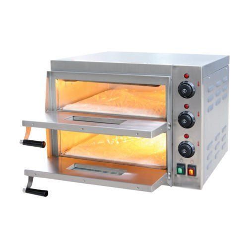 Silver Semi Automatic Stainless Steel Commercial Pizza Oven For Restaurant Use