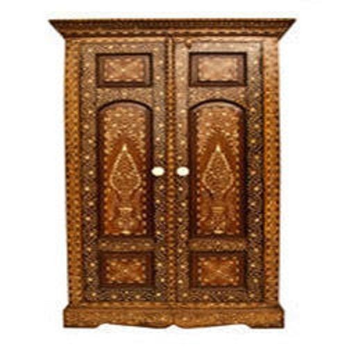 Long Durable Multi Storage Double Door Termite Resistance Designer Wooden Almirah