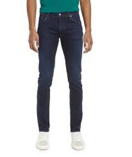 Men Breathable And Regular Wear Sim Fit Casual Dark Blue Fancy Denim Jeans