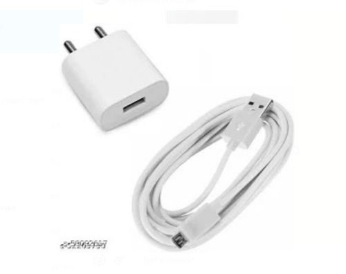 Rectangle Shape, Suitable With All Type Mobile White Mobile Charger With Data Cable Body Material: Plastic