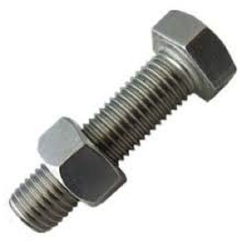 Corrosion Resistance And Durable High-Grade Silver Color And Ms Nut Bolt Head Size: 22 Mm