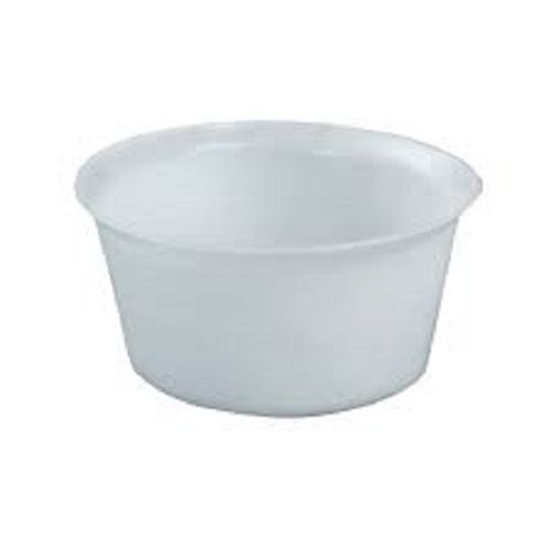 Scratch Proof And Durable Lightweight Round Plain White Plastic Bowl 