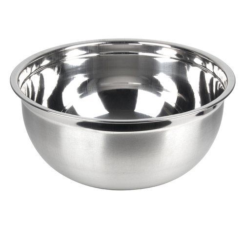 Heavy Duty Silver Round Stainless Steel Mixing Bowl For Kitchen Usage  Size: Small