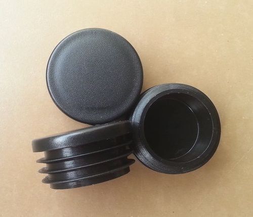 Black Heavy Duty Rayzun Plastic 25Mm Round Pipe End Cap Insert For Industrial Use