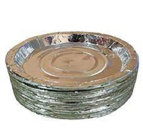 Eco Friendly Light Weight Silver Round Disposable Paper Plates