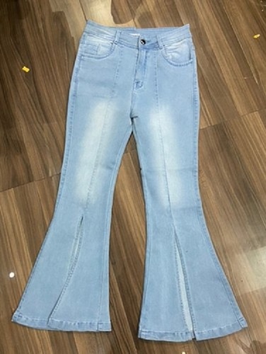 Bell Bottom Jeans for Women High Waisted Stretch Classic Flare Bell Bottom  Raw Hem Fitted Wide Leg Denim Pants Trousers - Walmart.com