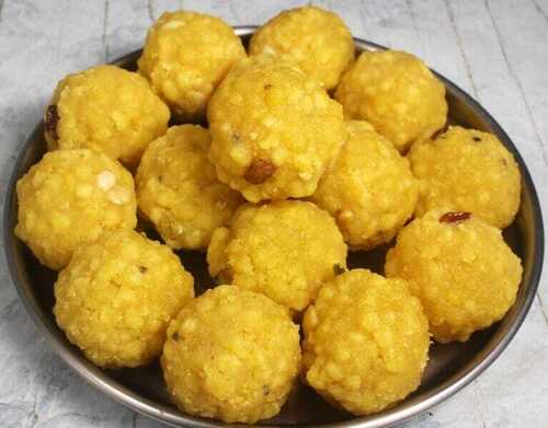 Sweet And Delicious Mouth Watering Hygienically Prepared Yellow Boondi Laddu