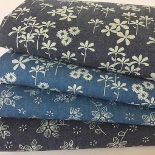 Breathable And Lightweight Washable Multi Color Printed Cotton Denim Fabric