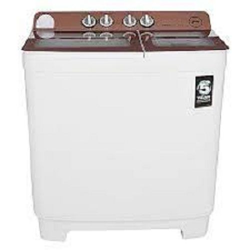 Semi-Automatic Brown And White Color Front Loading Domestic Washing Machine, 7Kg Weight