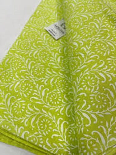 Green And White Colour Tear Resistant And Easy To Clean Stylish Synthetics Fabric  Length: 20  Meter (M)