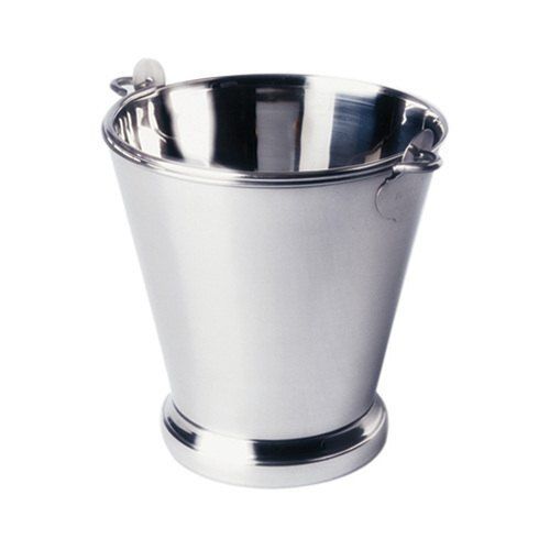 Silver Storing Material Polished Stainless Heavy Steel Bucket For Domestic Use