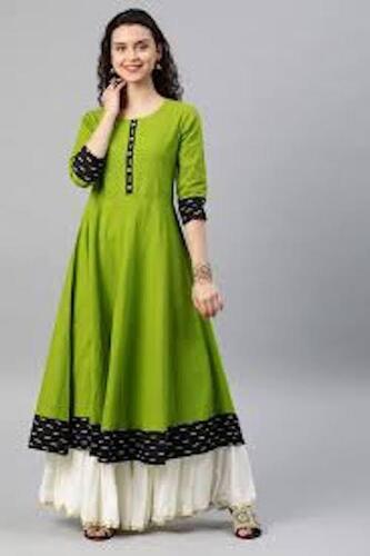 Ladies Comfortable And Breathable Light Weight Long Sleeves Mint Green Kurti