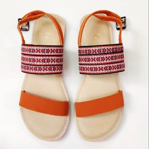 Ladies Lightweight Comfortable And Stylish Multicolor Leather Sandals 