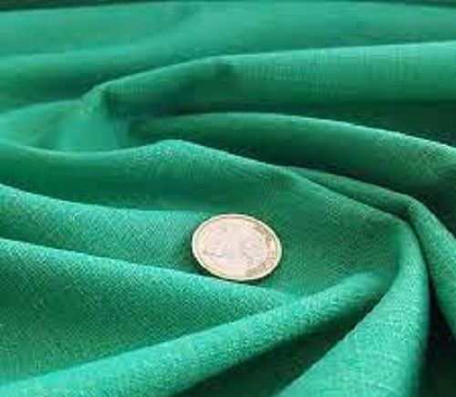 Green Colour Washable Skin Friendly Lightweight And Simple Cotton Denim Fabric Plain