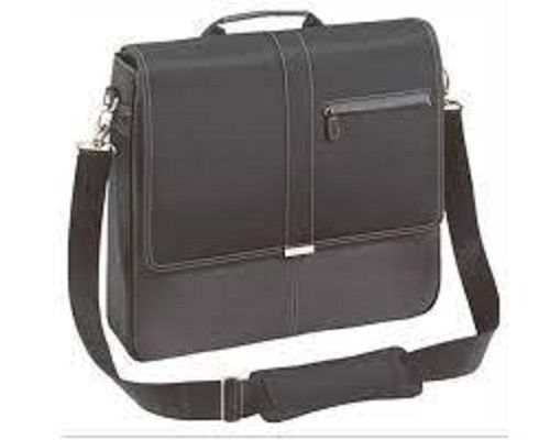 Long Strap Water Proof And Stylish Black Leather Professional Office Bag