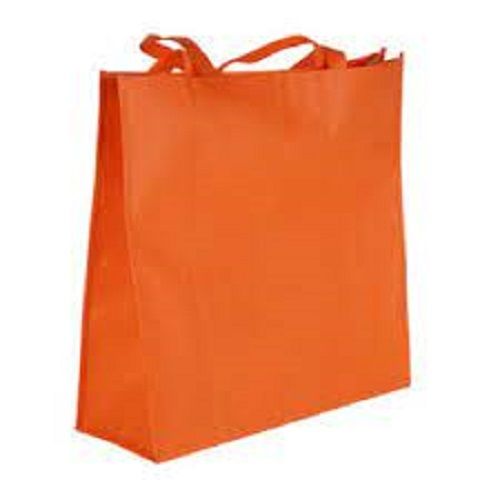  पैच हैंडल के साथ शॉपिंग और किराने के उपयोग के लिए ऑरेंज नॉन वेवन कैरी बैग 
