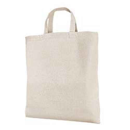 Plain Cotton Fabrics Carry Bags With Loop Handled For Shopping And Grocery Use
