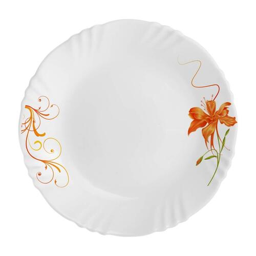 Strong Durable Beautiful Designed 6 Pcs Orange Lily 11 Inch Dinner Plate Set